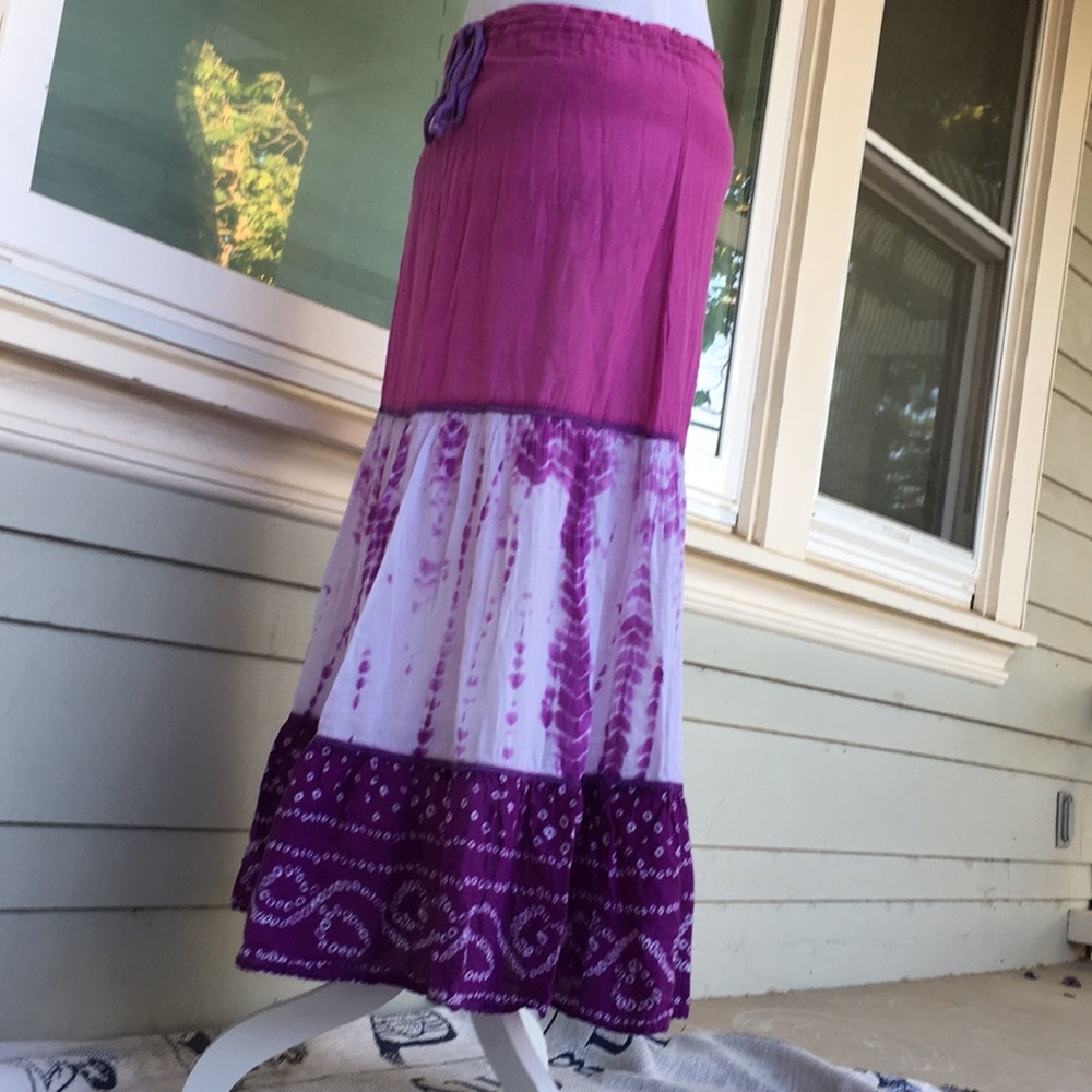 Tilly’s Boho Drawstring Skirt sz Small - Picture 2 of 8